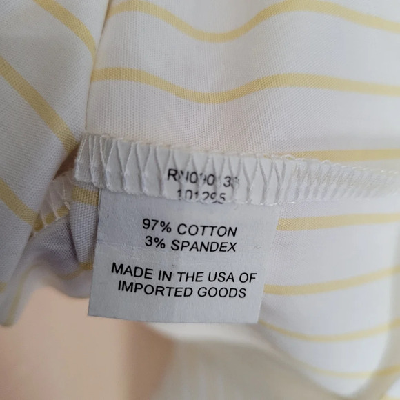 L.A Hearts Pacsun White and Yellow Stripe Spaghetti Strap Mini Dress Size Medium - Picture 10 of 10